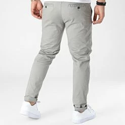 Nouveau 🔥 Pantalon Chino KD67088 Gris de KZR 🎉 -KZR Soldes kzr 313519 KD67088 1 MID GREY 20220408T161834 04
