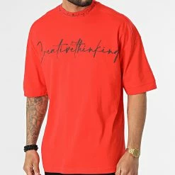 De gros ✨ Tee 👚 Shirt O-82008 Rouge de KZR ✔️