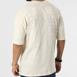 Sortie 🔥 Tee 👕 Shirt O-82007 Beige Clair de KZR 🤩