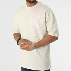 Sortie 🔥 Tee 👕 Shirt O-82007 Beige Clair de KZR 🤩 -KZR Soldes kzr 314429 O 82007 STONE 20220512T082905 03