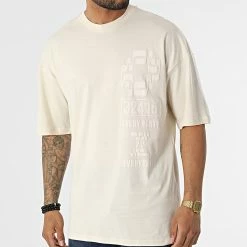 Sortie 🔥 Tee 👕 Shirt O-82007 Beige Clair de KZR 🤩 -KZR Soldes kzr 314429 O 82007 STONE 20220512T082906 04