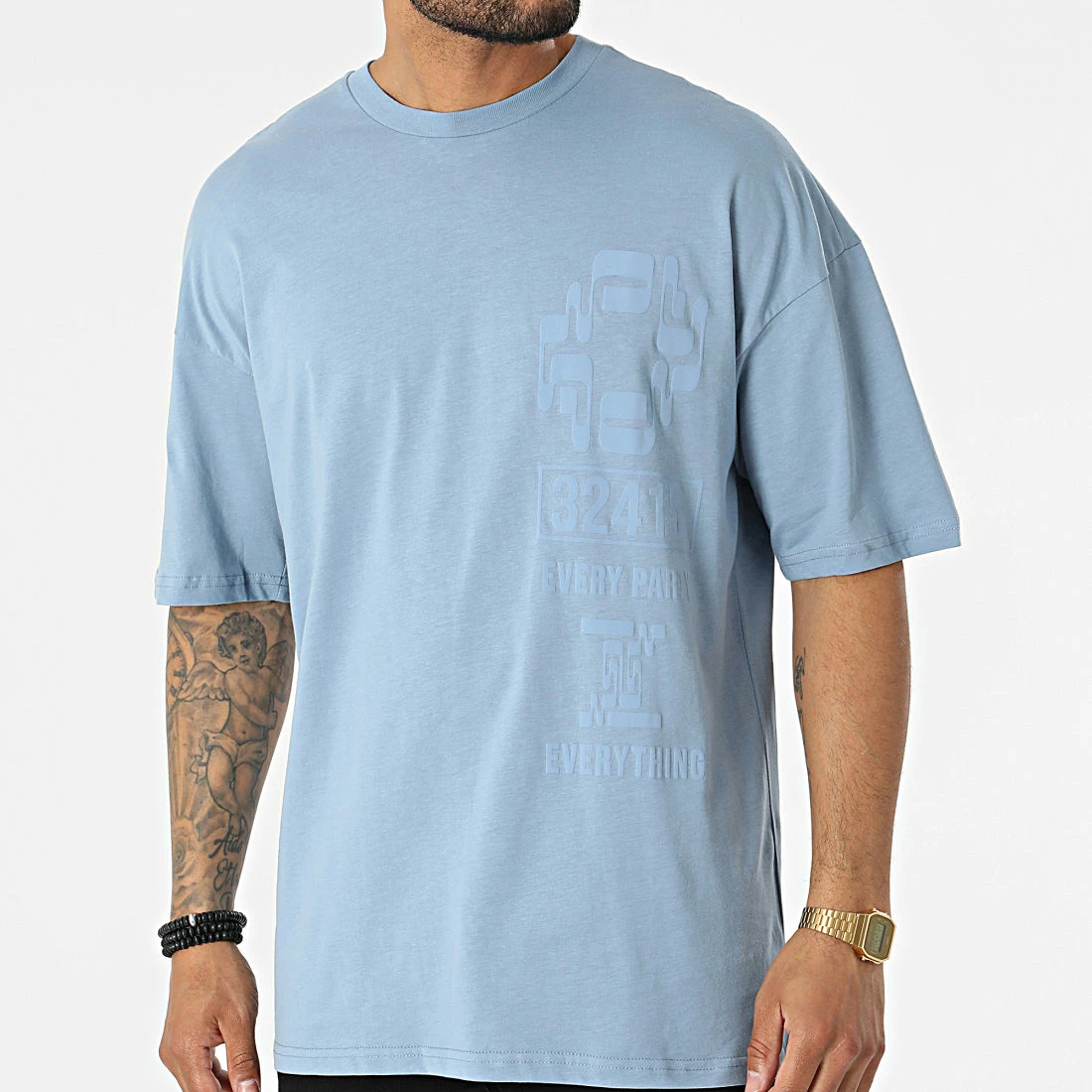 Offres 👍 Tee 👕 Shirt O-82007 Bleu Clair de KZR 🎁 6 Offres 👍 Tee 👕 Shirt O-82007 Bleu Clair de KZR 🎁 – Image 4