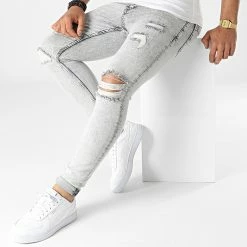 Meilleure vente 😀 Jean Skinny P22-023 Gris de KZR 😉 8 Meilleure vente 😀 Jean Skinny P22-023 Gris de KZR 😉 -KZR Soldes kzr 322134 P22 023 GREY 20220603T141606 03