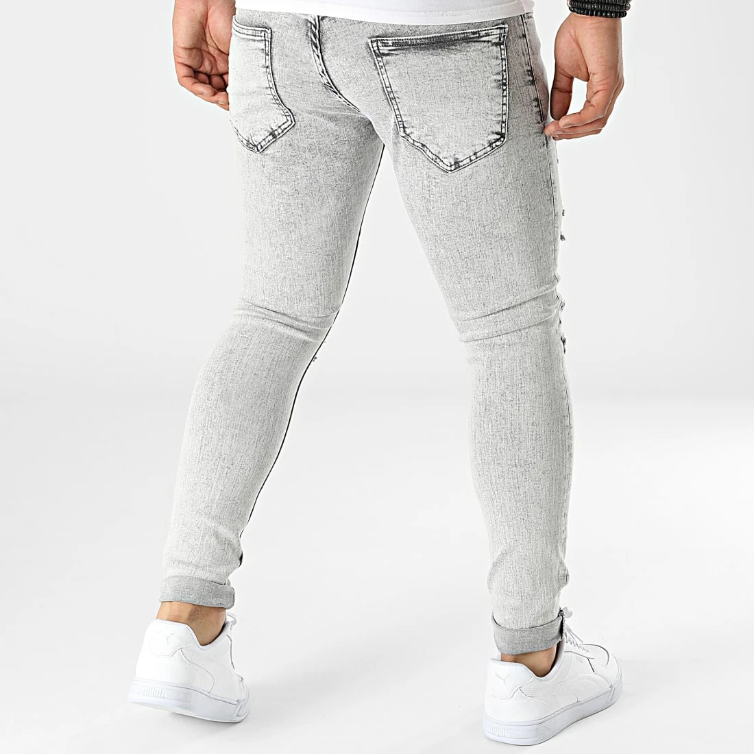 Meilleure vente 😀 Jean Skinny P22-023 Gris de KZR 😉 6 Meilleure vente 😀 Jean Skinny P22-023 Gris de KZR 😉 – Image 4