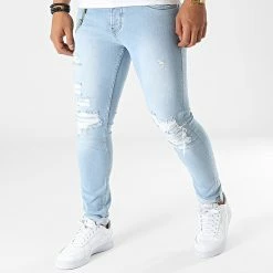 Top 10 😉 Jean Skinny P22-026 Bleu Wash de KZR 🧨