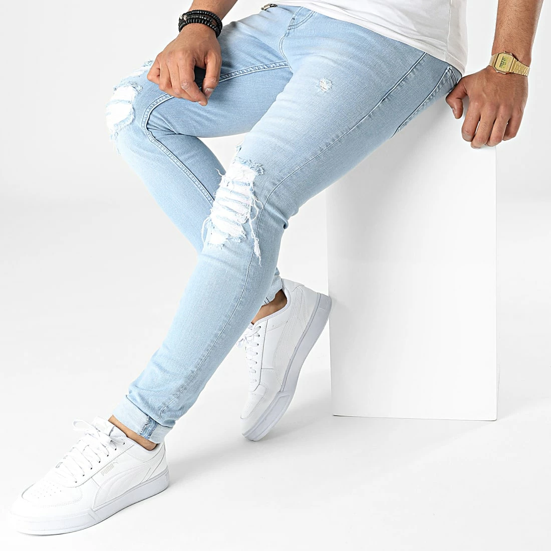 Top 10 😉 Jean Skinny P22-026 Bleu Wash de KZR 🧨 5 Top 10 😉 Jean Skinny P22-026 Bleu Wash de KZR 🧨 – Image 3