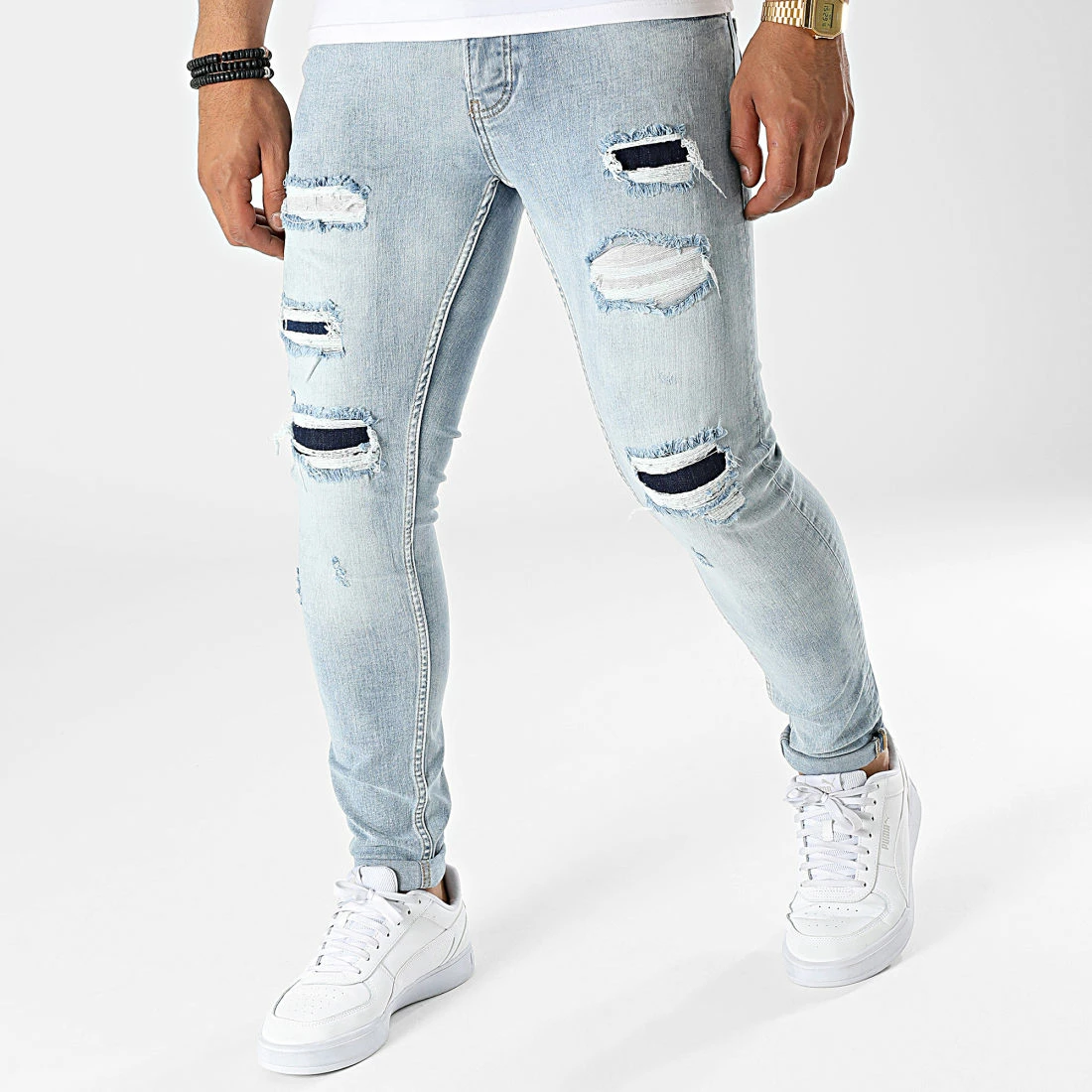 Le moins cher 🤩 Jean Skinny P22-029 Bleu Wash de KZR 👍 3 Le moins cher 🤩 Jean Skinny P22-029 Bleu Wash de KZR 👍