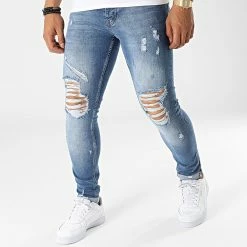 Promo 👍 Jean Skinny P22-032 Bleu Denim de KZR 🛒