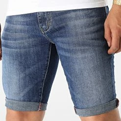 Meilleure affaire 🤩 Short Jean Slim TH37782 Bleu Denim de KZR 👍