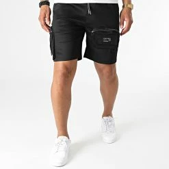 Sortie ❤️ Short Cargo MK21016 Noir de KZR 🤩 -KZR Soldes kzr 323960 MK21016 BLACK 20220617T153118 03