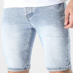 Promo ❤️ Short Jean S-58193 Bleu Wash de KZR 🔔