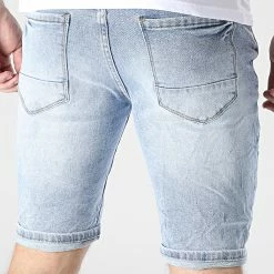 Promo ❤️ Short Jean S-58193 Bleu Wash de KZR 🔔 -KZR Soldes kzr 325567 S 58193 BLUE 20220701T160319 04