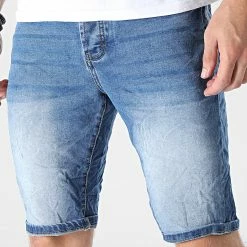 Vente flash 😀 Short Jean S-58192 Bleu Denim de KZR 😀