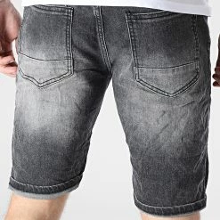 Meilleure vente 😀 Short Jean S-58187 Gris de KZR 🤩 -KZR Soldes kzr 325572 S 58187 BLACK 20220701T160117 04