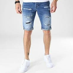 Sortie 👍 Short Jean S-58190 Bleu Denim de KZR 👏 -KZR Soldes kzr 325573 S 58190 BLUE 20220701T160300 03