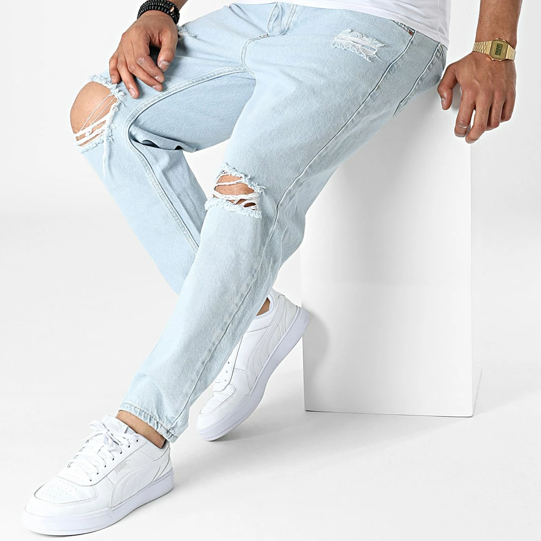 Sortie 🤩 Jean Relaxed Fit B322 Bleu Wash de KZR 😀 5 Sortie 🤩 Jean Relaxed Fit B322 Bleu Wash de KZR 😀 – Image 3