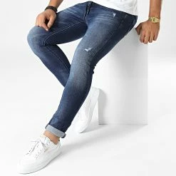 Bon marché 🤩 Jean Skinny TH37818 Bleu Denim de KZR 🤩 8 Bon marché 🤩 Jean Skinny TH37818 Bleu Denim de KZR 🤩 -KZR Soldes kzr 330983 TH37818 DARK BLUE 20220805T142357 03
