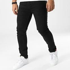 Vente flash 😉 Jean Skinny TH37831 Noir de KZR 🧨