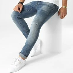 Offres 🔥 Jean Skinny TH37799 Bleu Denim de KZR 🌟 8 Offres 🔥 Jean Skinny TH37799 Bleu Denim de KZR 🌟 -KZR Soldes kzr 331058 TH37799 DARK BLUE 20220804T162306 03