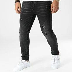 Nouveau 🛒 Jean Skinny TH37807 Noir de KZR 🤩
