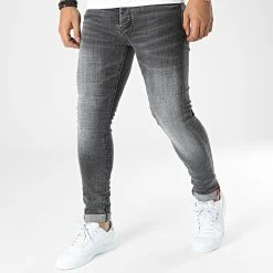 Acheter ⭐ Jean Skinny TH37796 Gris Anthracite de KZR 🎉