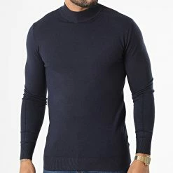 Top 10 🧨 Pull Col Cheminée LD-690017 Bleu Marine de KZR 🧨 -KZR Soldes kzr 334070 LD 690017 3 20220826T142807 03