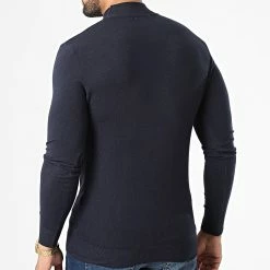 Top 10 🧨 Pull Col Cheminée LD-690017 Bleu Marine de KZR 🧨 -KZR Soldes kzr 334070 LD 690017 3 20220826T142809 04