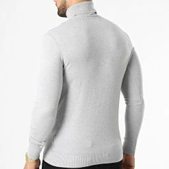 Sortie 🥰 Pull Col Roulé LD-690018 Gris Chiné de KZR ✨ -KZR Soldes kzr 334072 LD 690018 7 20220826T142510 04