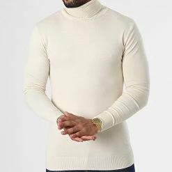 Coupon ⭐ Pull Col Roulé LD-690018 Beige de KZR 🔥 -KZR Soldes kzr 334075 LD 690018 8 20220826T142913 03