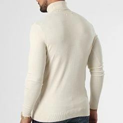 Coupon ⭐ Pull Col Roulé LD-690018 Beige de KZR 🔥 -KZR Soldes kzr 334075 LD 690018 8 20220826T142915 04