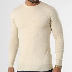 Tout neuf 🛒 Pull LD-690016 Beige de KZR ❤️ -KZR Soldes kzr 334077 LD 690016 8 20220826T142931 03