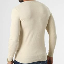 Tout neuf 🛒 Pull LD-690016 Beige de KZR ❤️ -KZR Soldes kzr 334077 LD 690016 8 20220826T142932 04