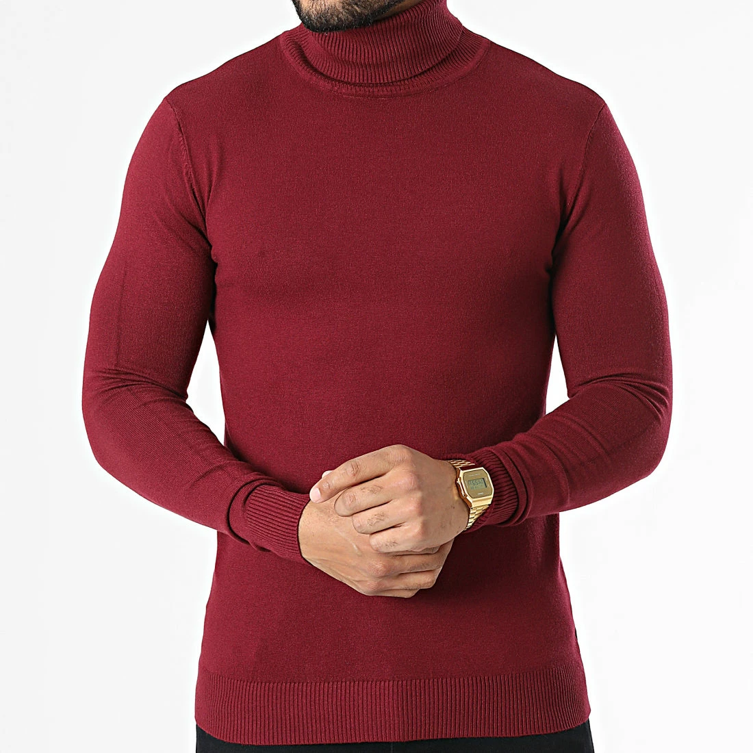 Coupon 🎁 Pull Col Roulé LD-690018 Bordeaux de KZR 🤩 5 Coupon 🎁 Pull Col Roulé LD-690018 Bordeaux de KZR 🤩 – Image 3