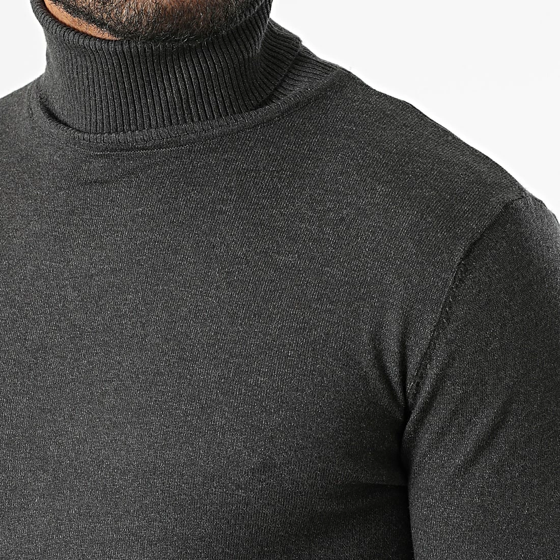 Offres ❤️ Pull Col Roulé LD-690018 Gris Anthracite Chiné de KZR 🔔 4 Offres ❤️ Pull Col Roulé LD-690018 Gris Anthracite Chiné de KZR 🔔 – Image 2