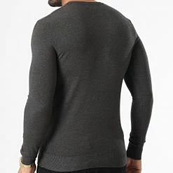 Budget 🎁 Pull LD-690016 Gris Anthracite Chiné de KZR ⭐ -KZR Soldes kzr 334102 LD 690016 2 20220826T142527 04