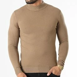 Le moins cher 🎁 Pull Col Cheminée LD-690017 Camel de KZR ❤️ -KZR Soldes kzr 334104 LD 690017 6 20220825T161141 03