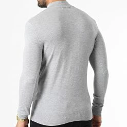 Bon marché 🔔 Pull Col Cheminée LD-690017 Gris Chiné de KZR 🌟 -KZR Soldes kzr 334108 LD 690017 7 20220825T161309 04