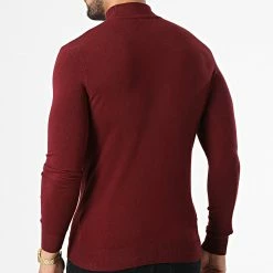 Vente flash ✨ Pull Col Cheminée LD-690017 Bordeaux de KZR 👏 -KZR Soldes kzr 334109 LD 690017 5 20220826T142634 04