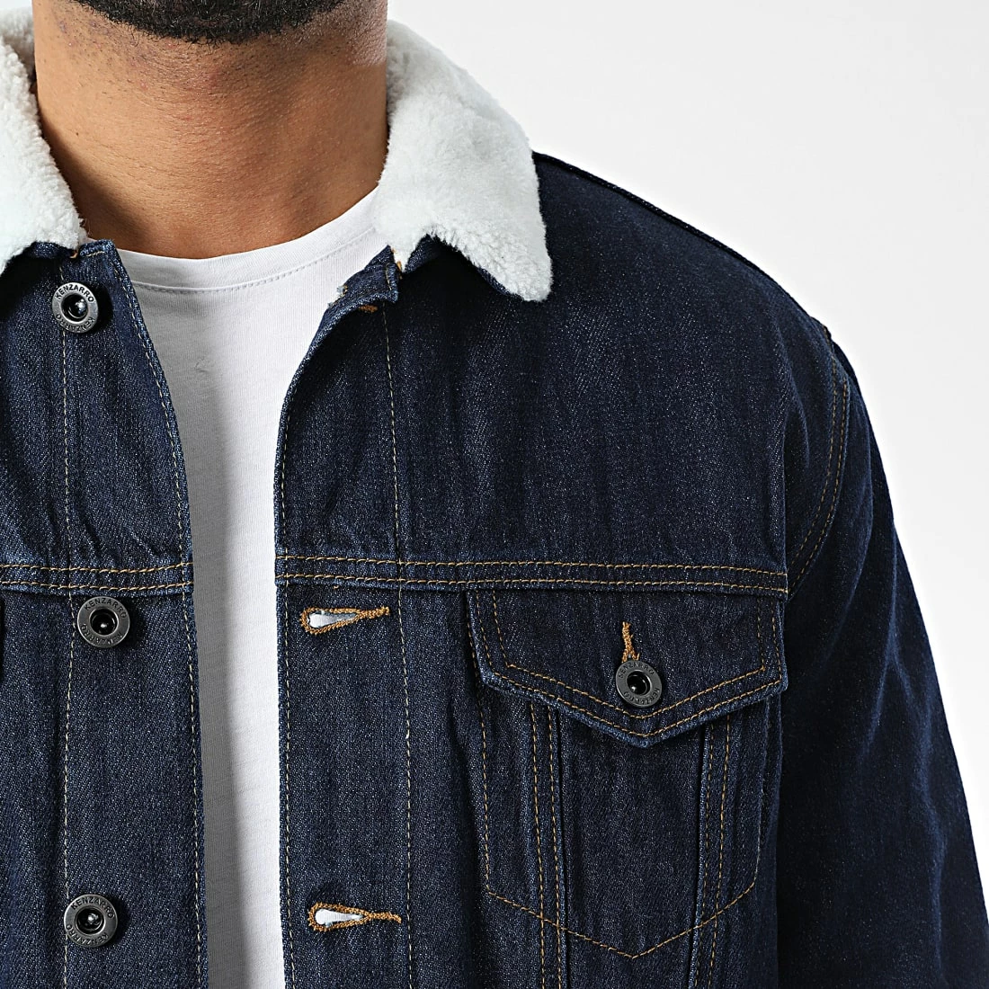 Vente flash 🌟 Veste Jean Col Mouton TH37815 Bleu Brut de KZR 🥰 4 Vente flash 🌟 Veste Jean Col Mouton TH37815 Bleu Brut de KZR 🥰 – Image 2