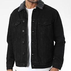 Tout neuf 👏 Veste Jean Col Mouton TH37816 Noir de KZR 🌟 8 Tout neuf 👏 Veste Jean Col Mouton TH37816 Noir de KZR 🌟 -KZR Soldes kzr 337779 TH37816 BLACK 20220926T151127 03