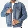 Top 10 👍 Veste Jean Col Mouton TH37812 Bleu Denim de KZR 🔥 -KZR Soldes kzr 337780 TH37812 MIDDLE BLUE 20220926T150606 01