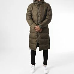 Sortie ✨ Doudoune Longue Capuche TR-2201 Vert Kaki de KZR 💯 -KZR Soldes kzr 338170 TR 2201 ARMY GREEN 20220927T152904 03