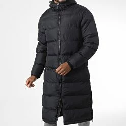 KZR Soldes 31 De gros ✨ Doudoune Longue Capuche TR-2201 Noir de KZR 🧨