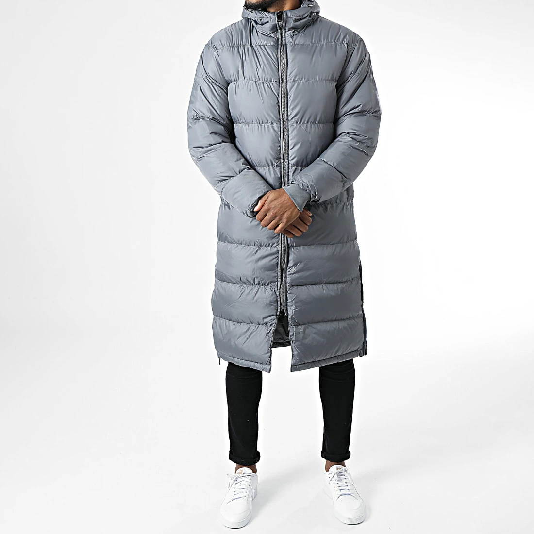 Sortie 👏 Doudoune Longue Capuche TR-2201 Gris de KZR 😀 5 Sortie 👏 Doudoune Longue Capuche TR-2201 Gris de KZR 😀 – Image 3