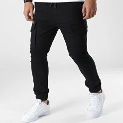 Nouveau 👏 Pantalon Cargo TH37832 Noir de KZR 😍