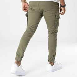 Vente flash ✔️ Pantalon Cargo TH37833 Vert Kaki de KZR 😀 -KZR Soldes kzr 342083 TH37833 ARMY GREEN 20221027T161810 04