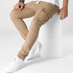 Vente flash 🛒 Pantalon Cargo TH37835 Marron de KZR 🛒 -KZR Soldes kzr 342084 TH37835 BEIGE 20221031T161137 03