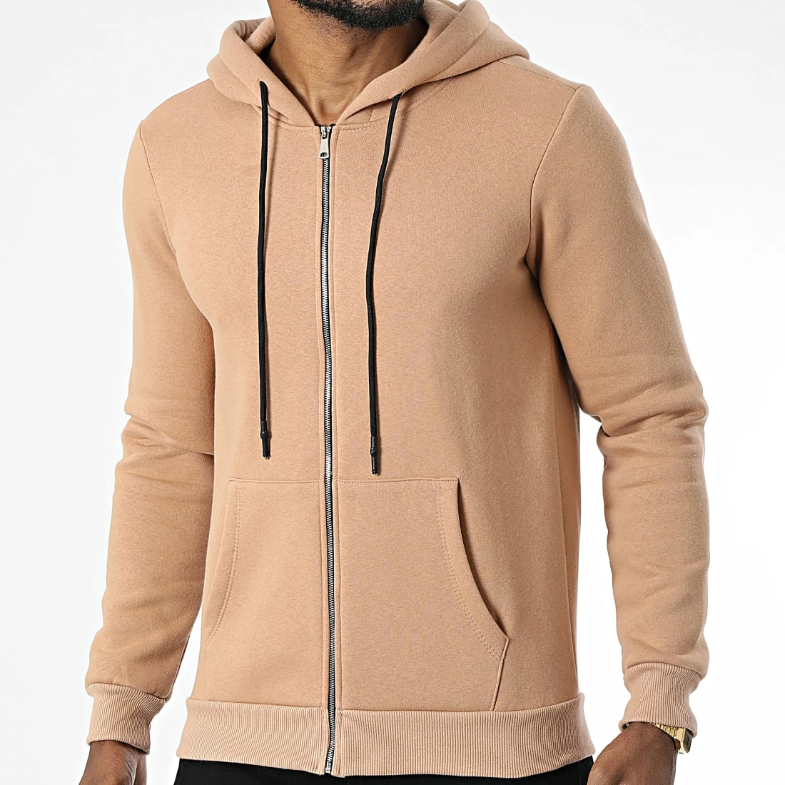 Bon marché 🤩 Sweat Zippé Capuche D8056 Camel Clair de KZR 🧨 2 Bon marché 🤩 Sweat Zippé Capuche D8056 Camel Clair de KZR 🧨