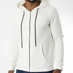 Acheter ✔️ Sweat Zippé Capuche D8056 Beige Clair de KZR 🎁