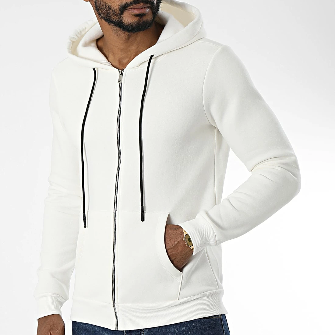 Acheter ✔️ Sweat Zippé Capuche D8056 Beige Clair de KZR 🎁 5 Acheter ✔️ Sweat Zippé Capuche D8056 Beige Clair de KZR 🎁 – Image 3